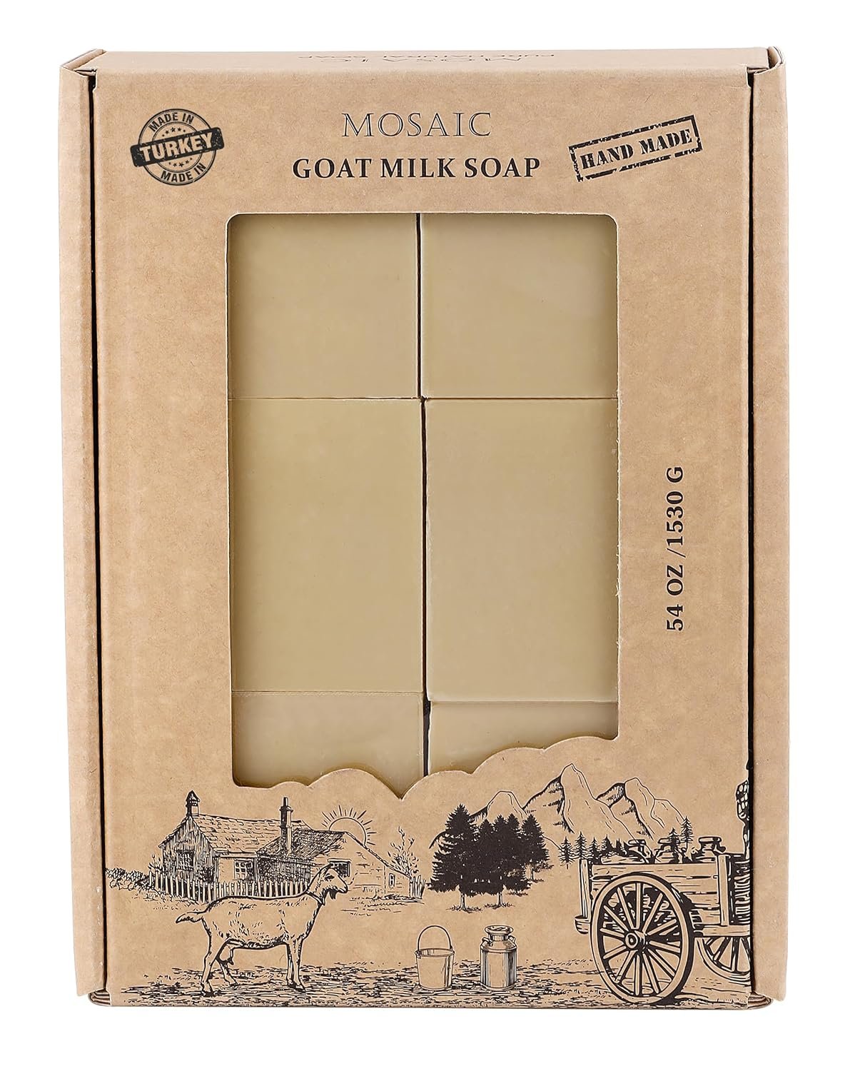 AnatoliaDaphne Natural Goat Milk Soap Bars | Handmade Moisturizing Bar Soap & Body Wash for Sensitive, Dry Skin | Gentle Hydrating Cleanser for Face & Body | 12 Pack (4.5 oz Each)