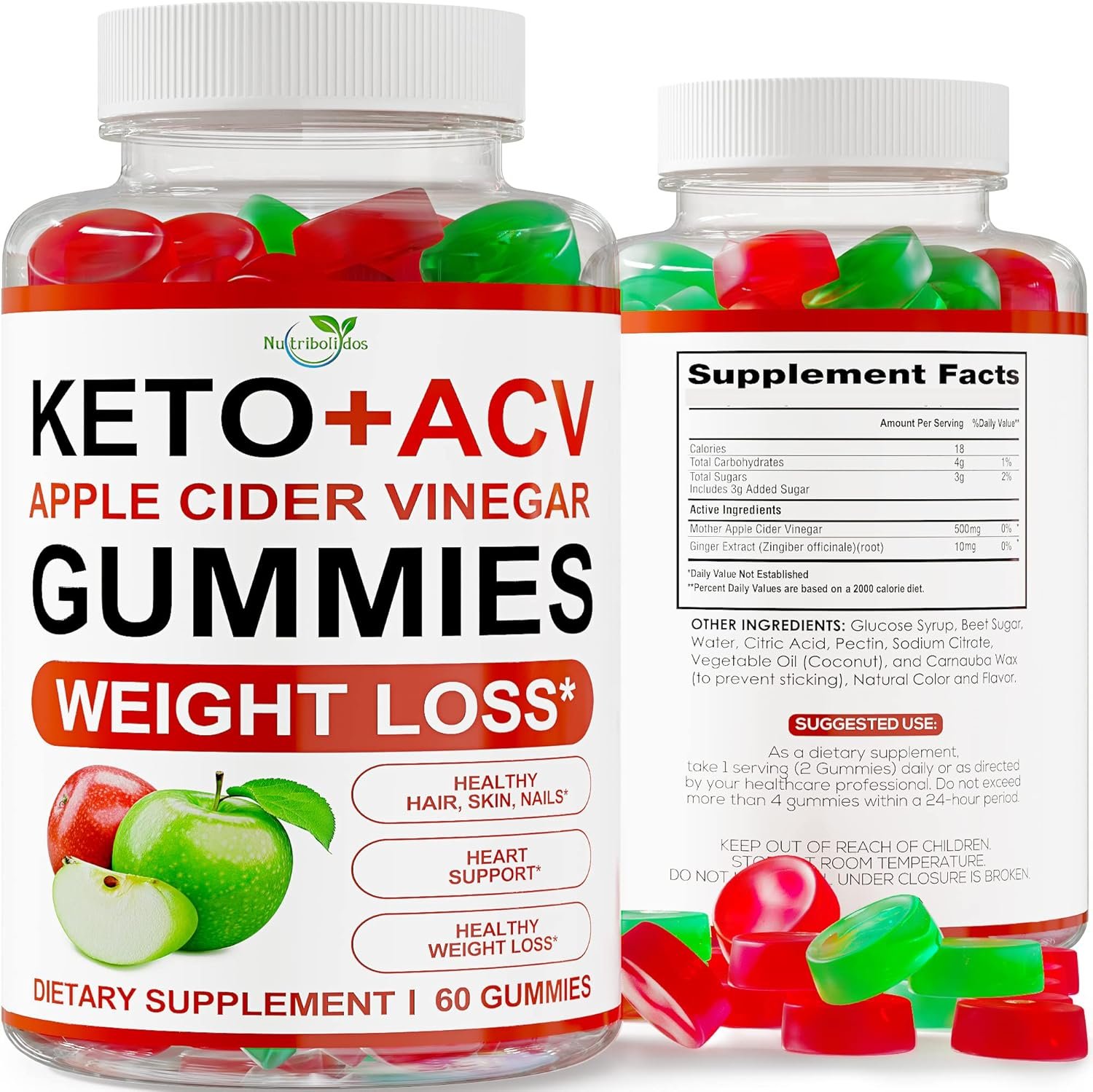 Keto ACV Gummies Advanced Weight Loss – ACV Keto Gummies for Weight Loss – Keto Gummy Supplement for Women and Men – Cleanse – Detox – Apple Cider Vinegar – Made in USA