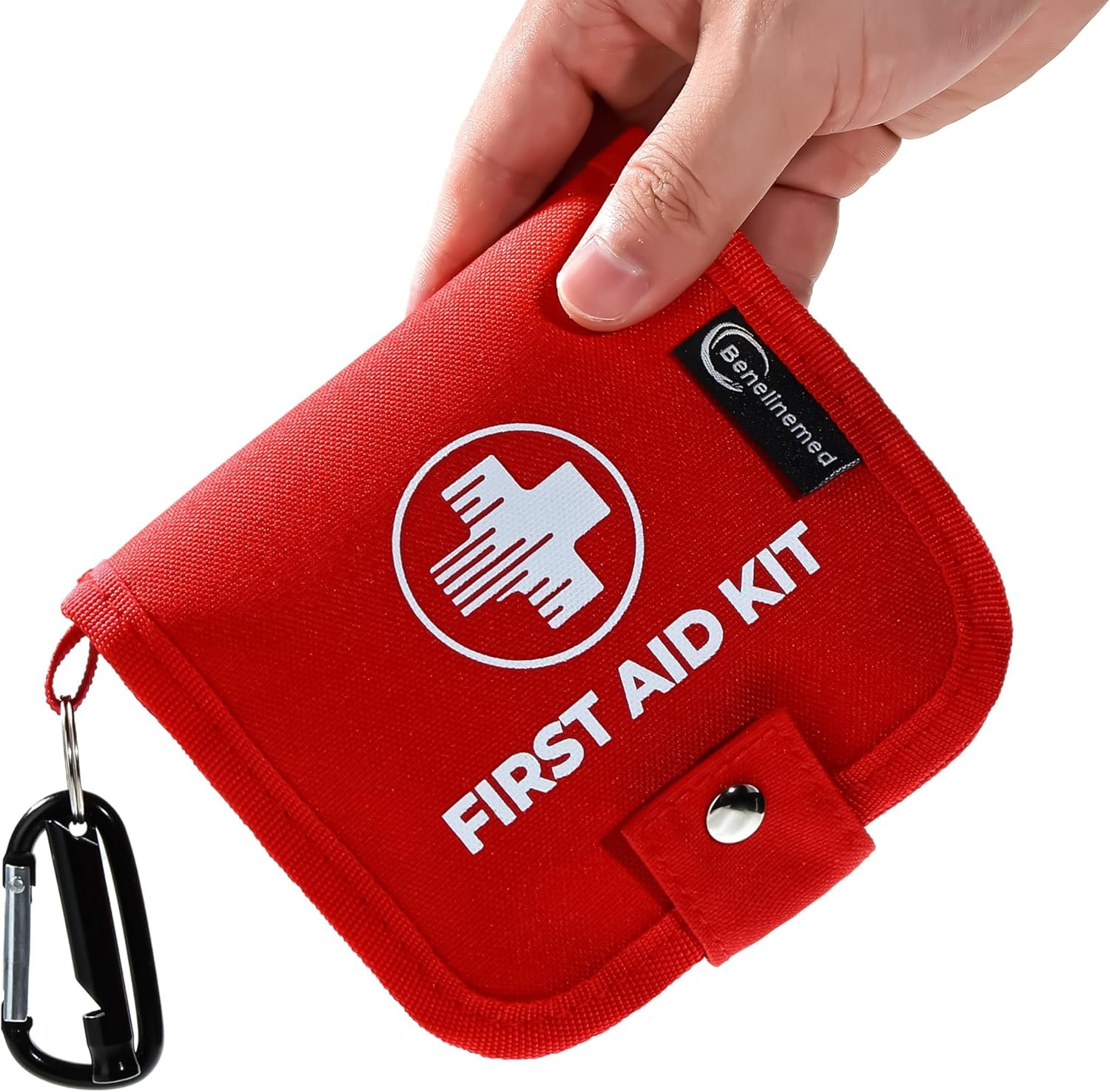 Mini First Aid Kit – 137 Piece Small Emergency Medical Kit for Home, Car, Travel, Camping & Outdoor Activities(Red)
