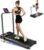 Foldable Treadmill with Incline, Walking Pad with Handle Bar 3 Level Incline, Portable Folding Treadmills for Home/Office 300 Lbs Capacity, Quiet Desk Treadmill with Remote Control & APP