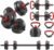 Fitvids Adjustable Dumbbell Set, 40/60LBS Free Weight Set, Multi-Functional Portable Changeable Dumbbell Barbell Kettlebell Set for Home, Multiple Style