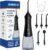 Water Dental Flosser Teeth Pick 300ML Portable Cordless Oral Irrigator for Teeth Cleaning with 4 Modes 5 Jet Tips 12 Pressure Settings USBCharger IPX7 Irrigation Cleaner for Home Travel Black