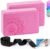 Overmont Yoga Block 2 Pack Supportive Latex-Free EVA Foam Soft Non-Slip Surface for General Fitness Pilates Stretching and Meditation 9″x6″x3″ Yoga Strap Included (Pink)
