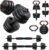 Adjustable dumbbell set,20/35/45/55/70/90lbs Free Weights set with upgraded nut, 5 in 1 Weight Set Used as Kettlebells, Barbell, Push up Stand, Fitness Exercise for Home Gym Suitable Men/Women