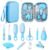 Baby Grooming and Health Kit, Lictin Nursery Care Kit, Newborn Safety Health Care Set with Hair Brush,Comb,Nail Clippers and More for Newborn Infant Toddlers Baby Boys,Baby Blue