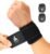 HiRui Wrist Brace (2 PCS) – Adjustable Compression for Carpal Tunnel Arthritis Tendonitis Sprain Pain Relief | Wrist Support Wrist Wraps for Both Hands, Ideal for Sports & Gym Workouts (Black)