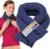 SunnyBay Microwavable Heating Pads, Microwavable Moist Heated Neck and Shoulder Wrap, Versatile Weighted Beanbag Cold Pack or Warm Compress, 2.2 lbs, 26×4 Inches, Navy Blue