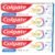 Colgate Total Whitening Toothpaste Paste, 5.1 oz, 4 Pack, Fluoride, Antibacterial, for Plaque, Gingivitis, Sensitivity, Stain Removal, Clinically Proven, Mint, Teeth Whitening, Stannous Fluoride