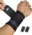 HiRui Wrist Brace/Wraps Wrist Compression Strap and Support for Work Fitness Weightlifting Sprains Tendonitis, Carpal Tunnel Arthritis, Pain Relief, Adjustable Wristbands 2 PACK (Black, M)